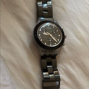 Swatch Dark Gray Stainless Steel Watch